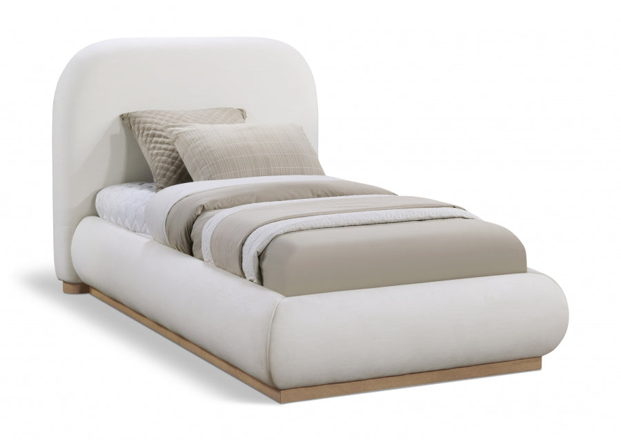 Vaughn Linen Textured Twin Bed Cream - B1208Cream-T