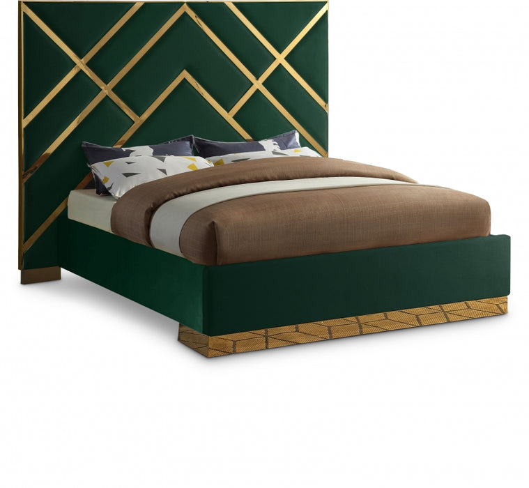 Vector Velvet King Bed Green - VectorGreen-K