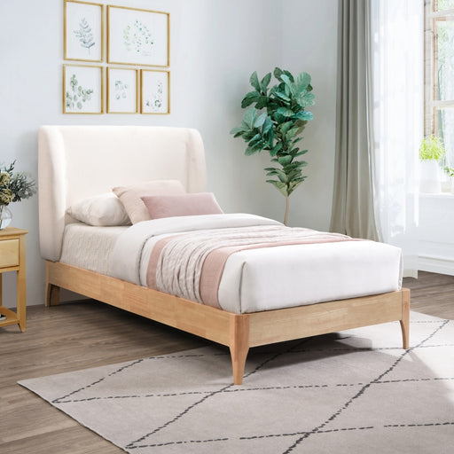 Ventura Fabric Twin Bed Cream - VenturaCream-T