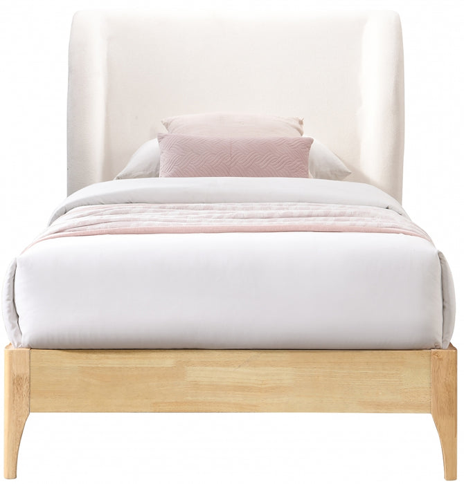 Ventura Fabric Twin Bed Cream - VenturaCream-T