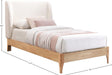 Ventura Fabric Twin Bed Cream - VenturaCream-T