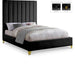 Via Velvet Full Bed Black - ViaBlack-F