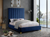 Via Velvet Full Bed Blue - ViaNavy-F