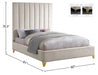 Via Velvet Full Bed Cream - ViaCream-F