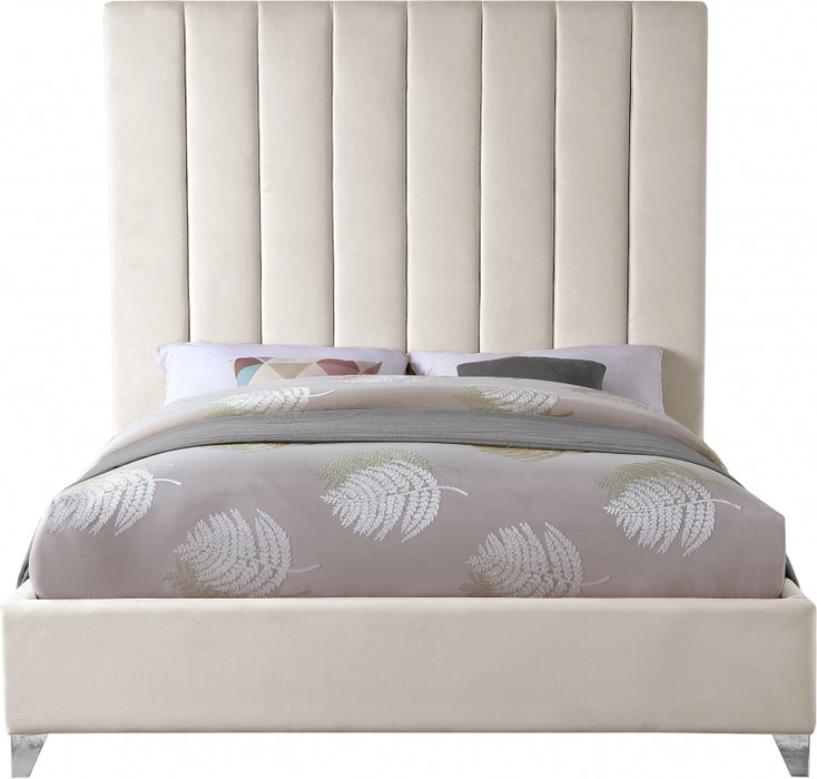 Via Velvet Full Bed Cream - ViaCream-F