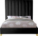 Via Velvet King Bed Black - ViaBlack-K