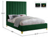 Via Velvet King Bed Green - ViaGreen-K