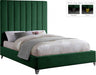 Via Velvet King Bed Green - ViaGreen-K