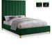 Via Velvet King Bed Green - ViaGreen-K