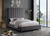 Via Velvet King Bed Grey - ViaGrey-K