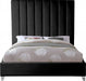 Via Velvet Queen Bed Black - ViaBlack-Q