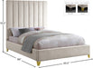 Via Velvet Queen Bed Cream - ViaCream-Q