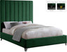 Via Velvet Queen Bed Green - ViaGreen-Q