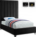 Via Velvet Twin Bed Black - ViaBlack-T