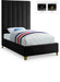 Via Velvet Twin Bed Black - ViaBlack-T