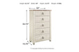 Willowton Two-tone Chest of Drawers - B267-46 - Gate Furniture