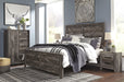 Wynnlow Gray King Crossbuck Panel Bed - Gate Furniture