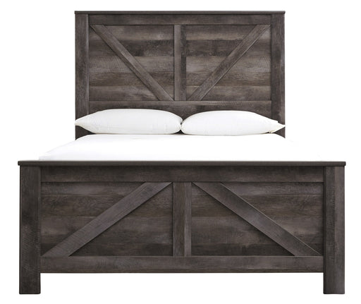 Wynnlow Gray Queen Crossbuck Panel Bed - Gate Furniture