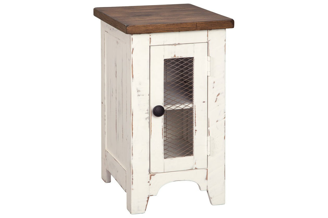 Wystfield White/Brown Chairside End Table - T459-7 - Gate Furniture