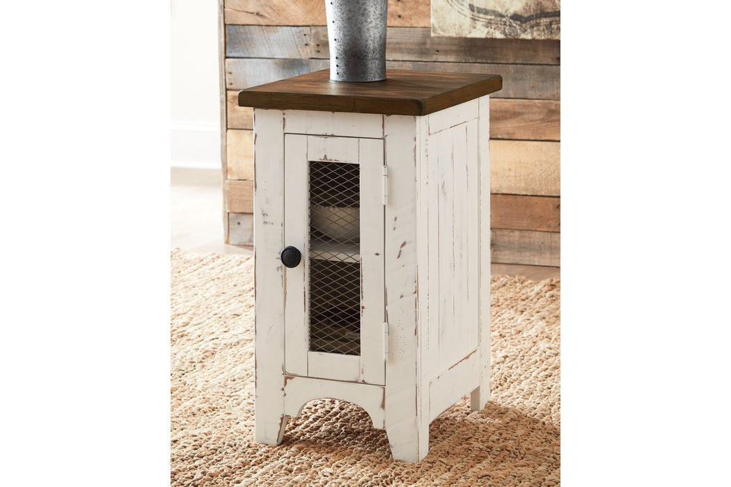 Wystfield White/Brown Chairside End Table - T459-7 - Gate Furniture