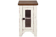 Wystfield White/Brown Chairside End Table - T459-7 - Gate Furniture