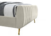 Zara Velvet Full Bed (3 Boxes) Cream - ZaraCream-F