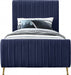 Zara Velvet Twin Bed (3 Boxes) Blue - ZaraNavy-T