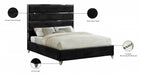 Zuma Velvet Full Bed Black - ZumaBlack-F