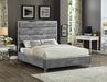 Zuma Velvet Full Bed Grey - ZumaGrey-F