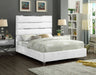 Zuma Velvet Full Bed White - ZumaWhite-F