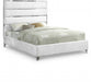 Zuma Velvet Full Bed White - ZumaWhite-F