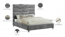 Zuma Velvet King Bed Grey - ZumaGrey-K