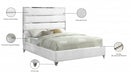 Zuma Velvet King Bed White - ZumaWhite-K