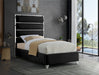 Zuma Velvet Twin Bed Black - ZumaBlack-T