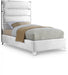 Zuma Velvet Twin Bed White - ZumaWhite-T